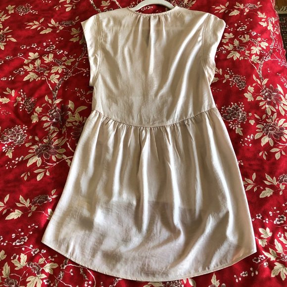 Satin V-Neck Hi-Lo Cream Tunic Blouse *NEW WITH TAGS* - Picture 10 of 16